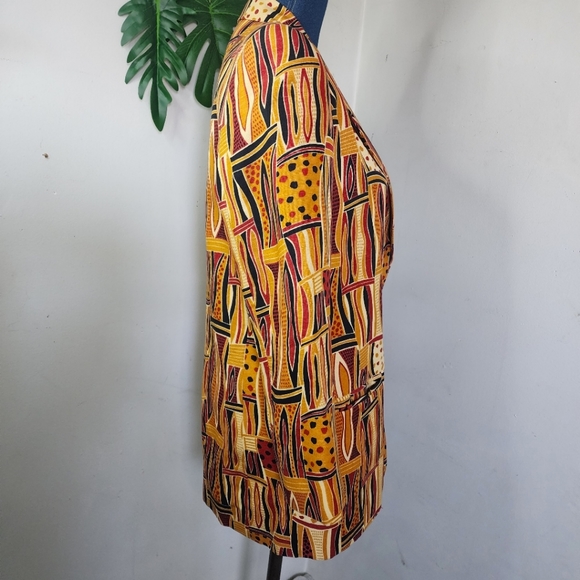 Harve Benard Vintage Blazer Abstract Geometric Design - Picture 5 of 10
